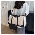 Voyagera™ – Canvas Travel Tote Bag (Large Capacity)