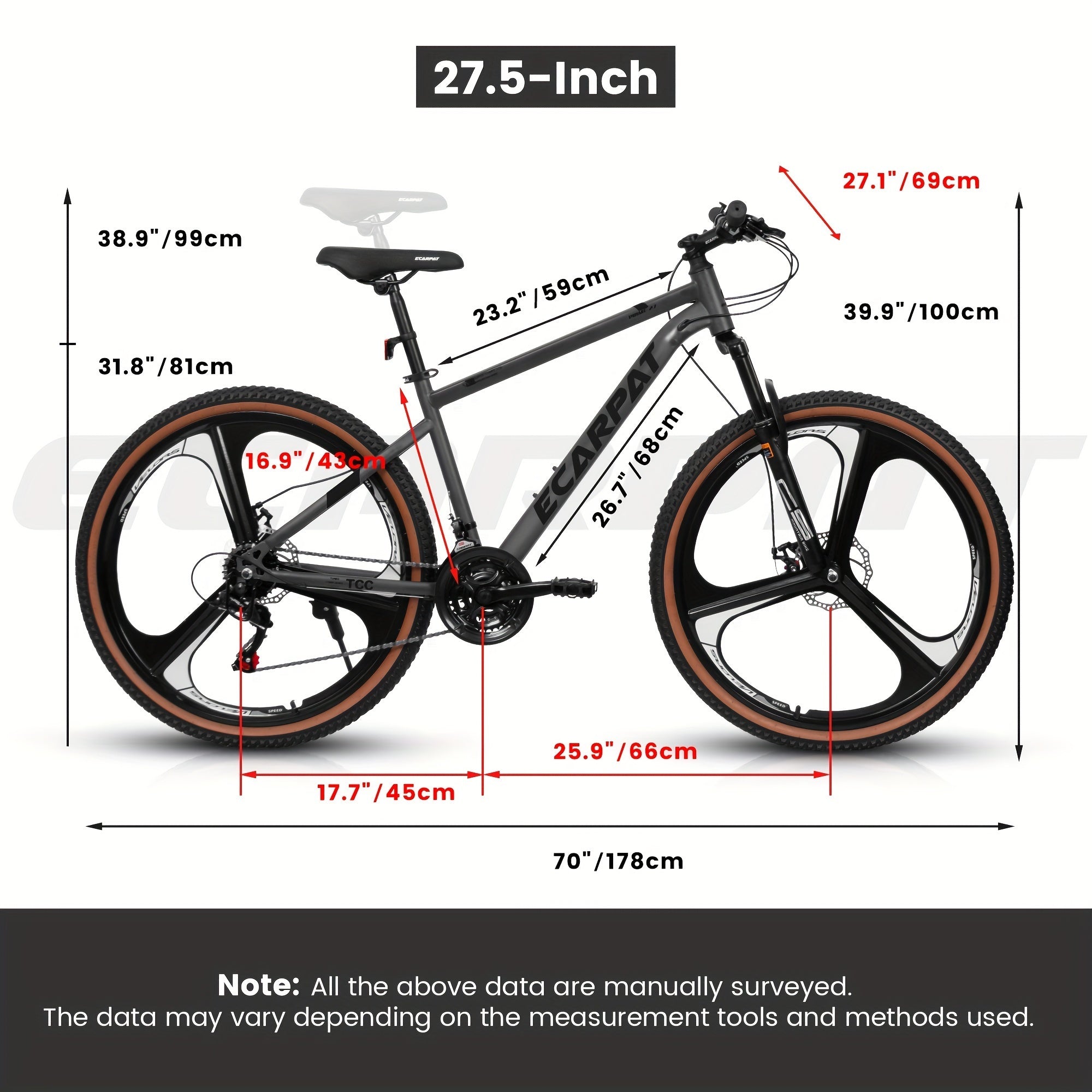 Ecarpat™ Racing Pro – 27.5" Hybrid MTB (21-Speed, Dual Disc,