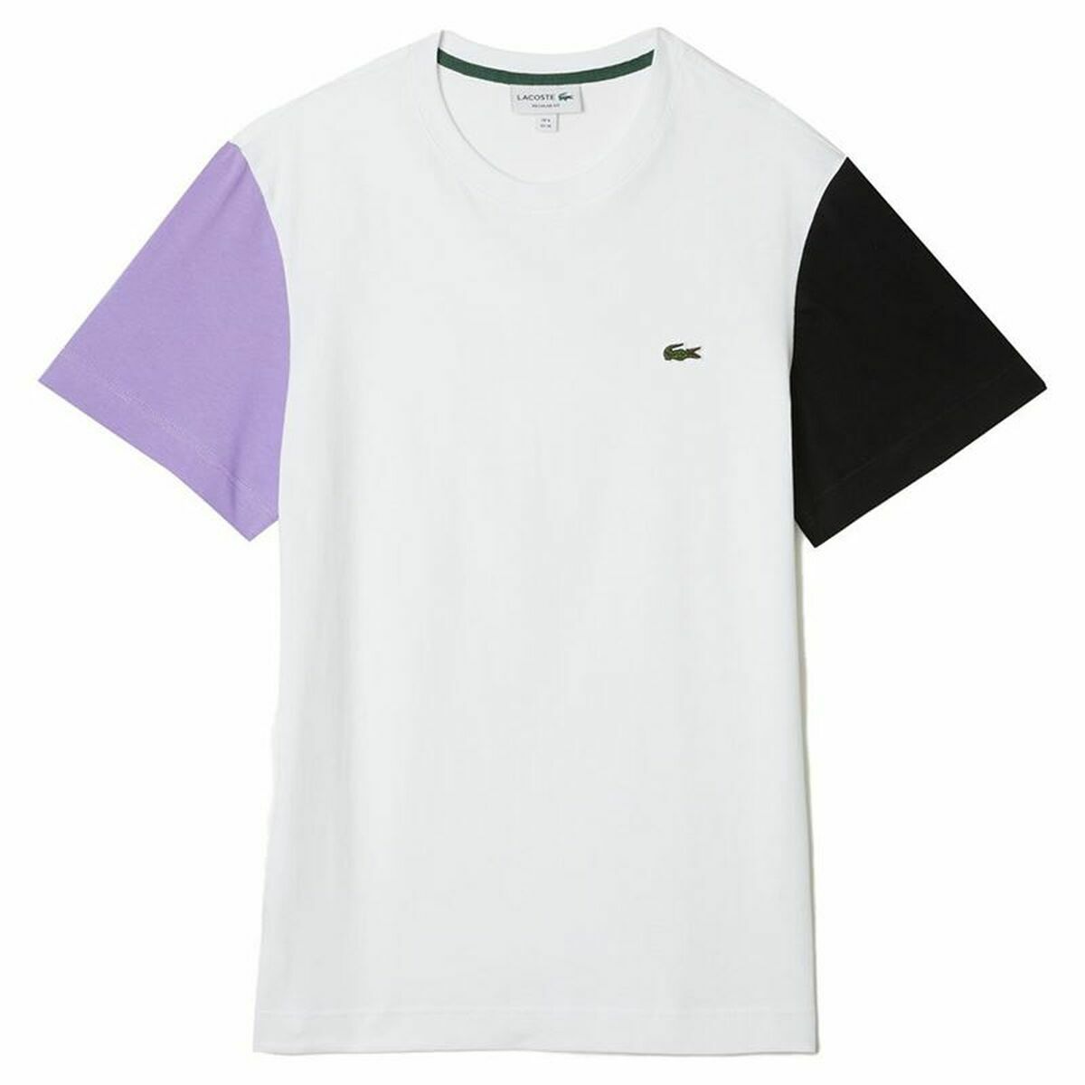 Men’s Short Sleeve T-Shirt Lacoste Colorblock White