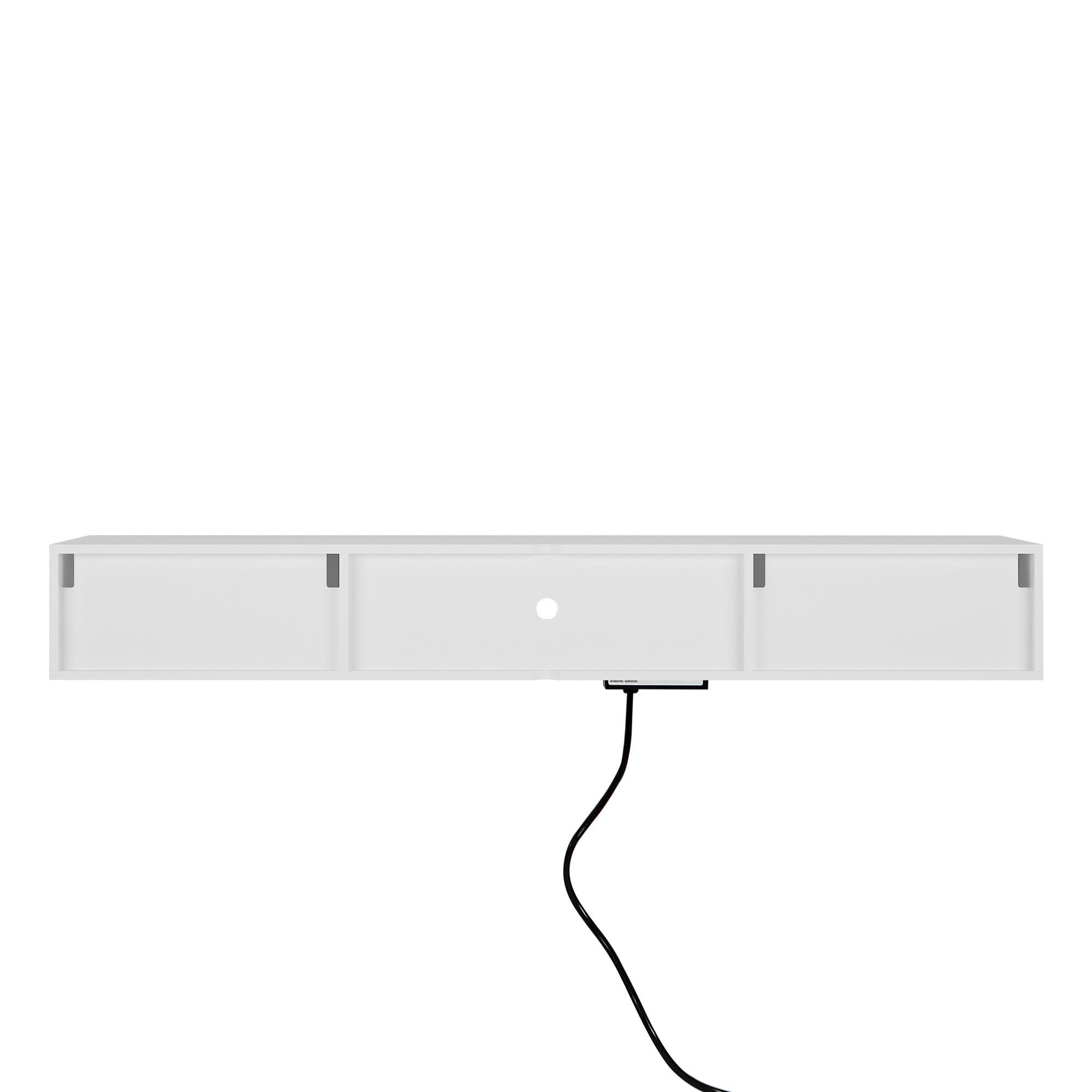 LumiWall™ – Floating TV Wall Shelf with 16-Color LED Lights for 55–65"