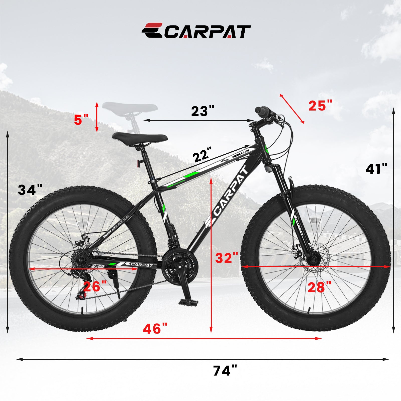 Carpat™Ruffryde – 26" Full Suspension Mountain Bike with Dual Disc
