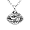 Icy Lips Petite Necklace- adorned with Swarovski Crystal