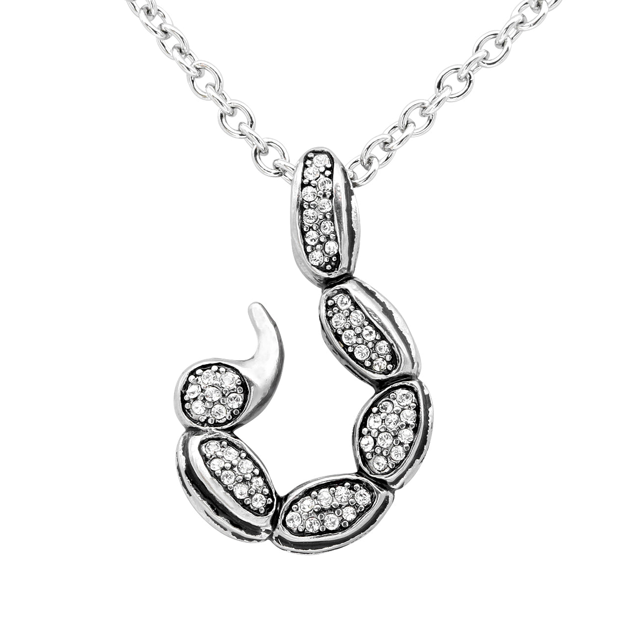 Scorpion Tail Necklace with Swarovski Crystal