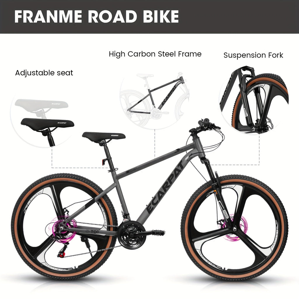 Ecarpat™ Racing Pro – 27.5" Hybrid MTB (21-Speed, Dual Disc,