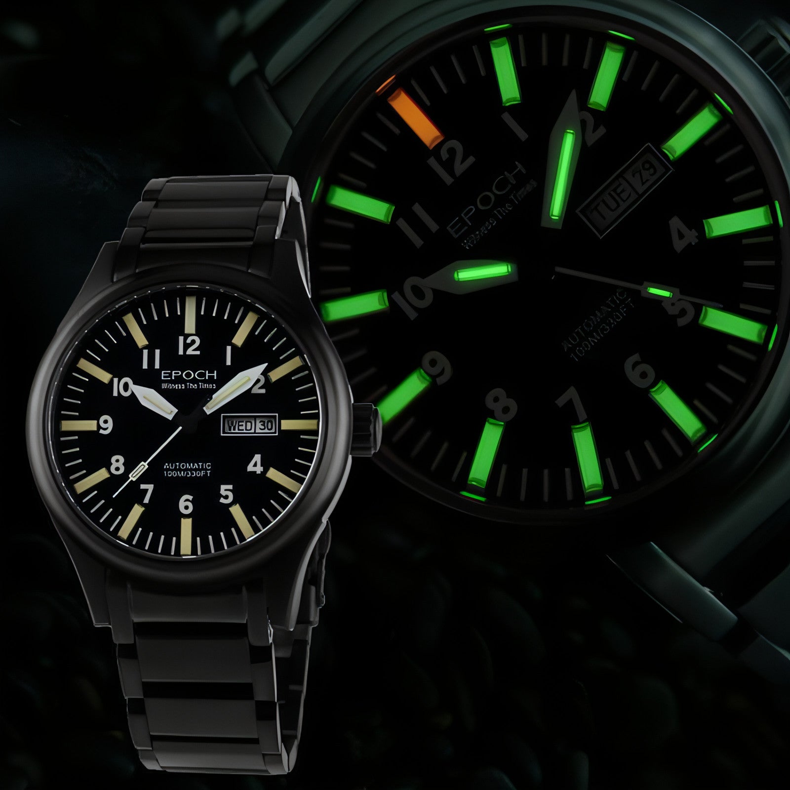 EPOCH - Men's Watch Rainbow Light Tube Automatic Mechanical Waterproof