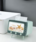 Household Tissue Storage Box Mobile Phone Stand Holder TV Tissue Box