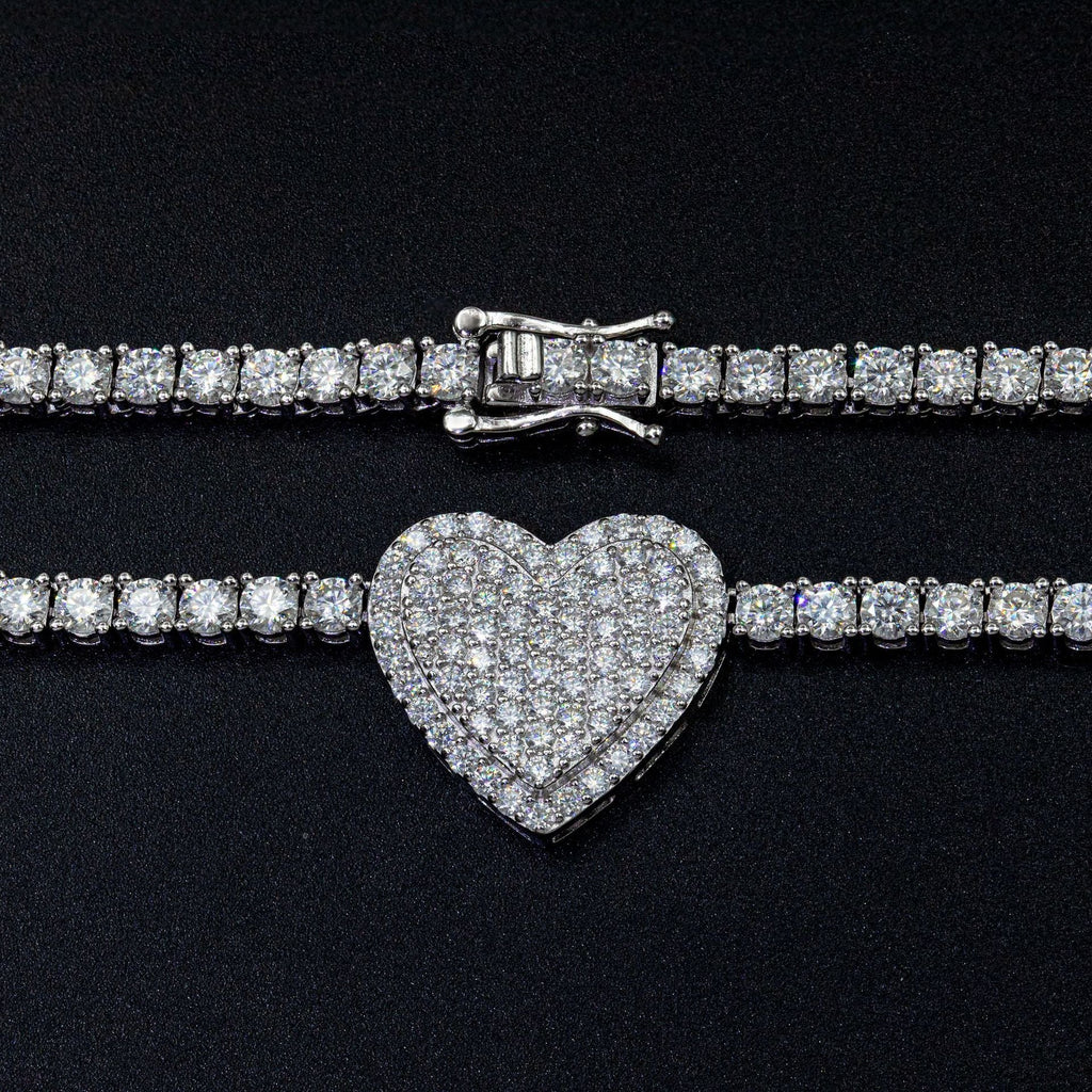 925 Silver Heart & Rose Necklace | Limited Edition