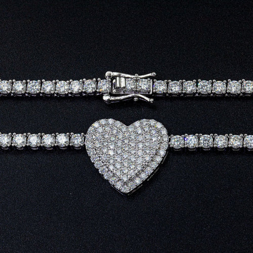925 Silver Heart & Rose Necklace | Limited Edition