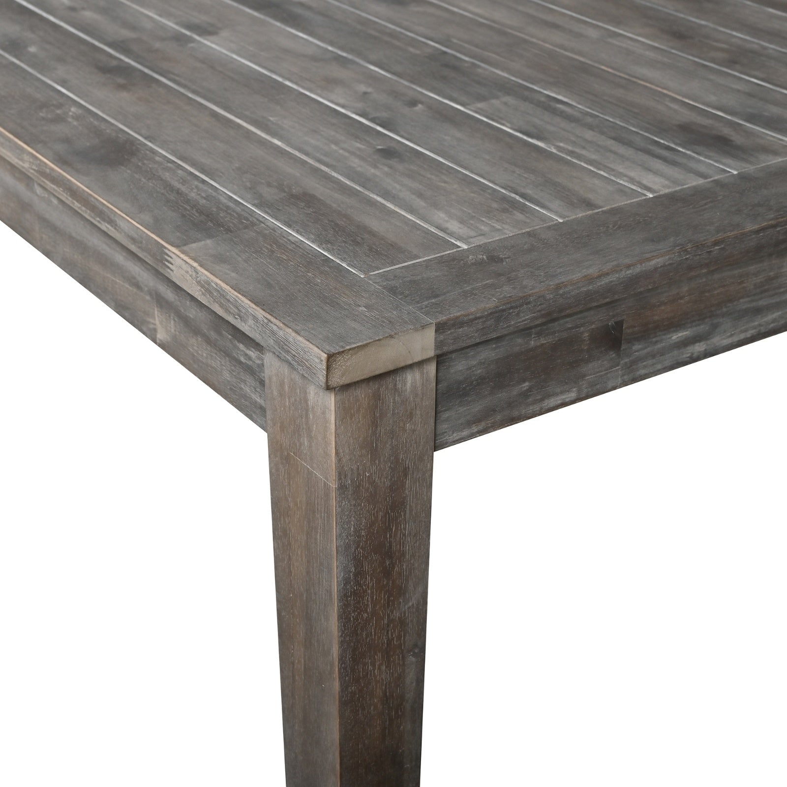 LuneluX_Home - Premium Hardwood Style Outdoor Dining Set Grey